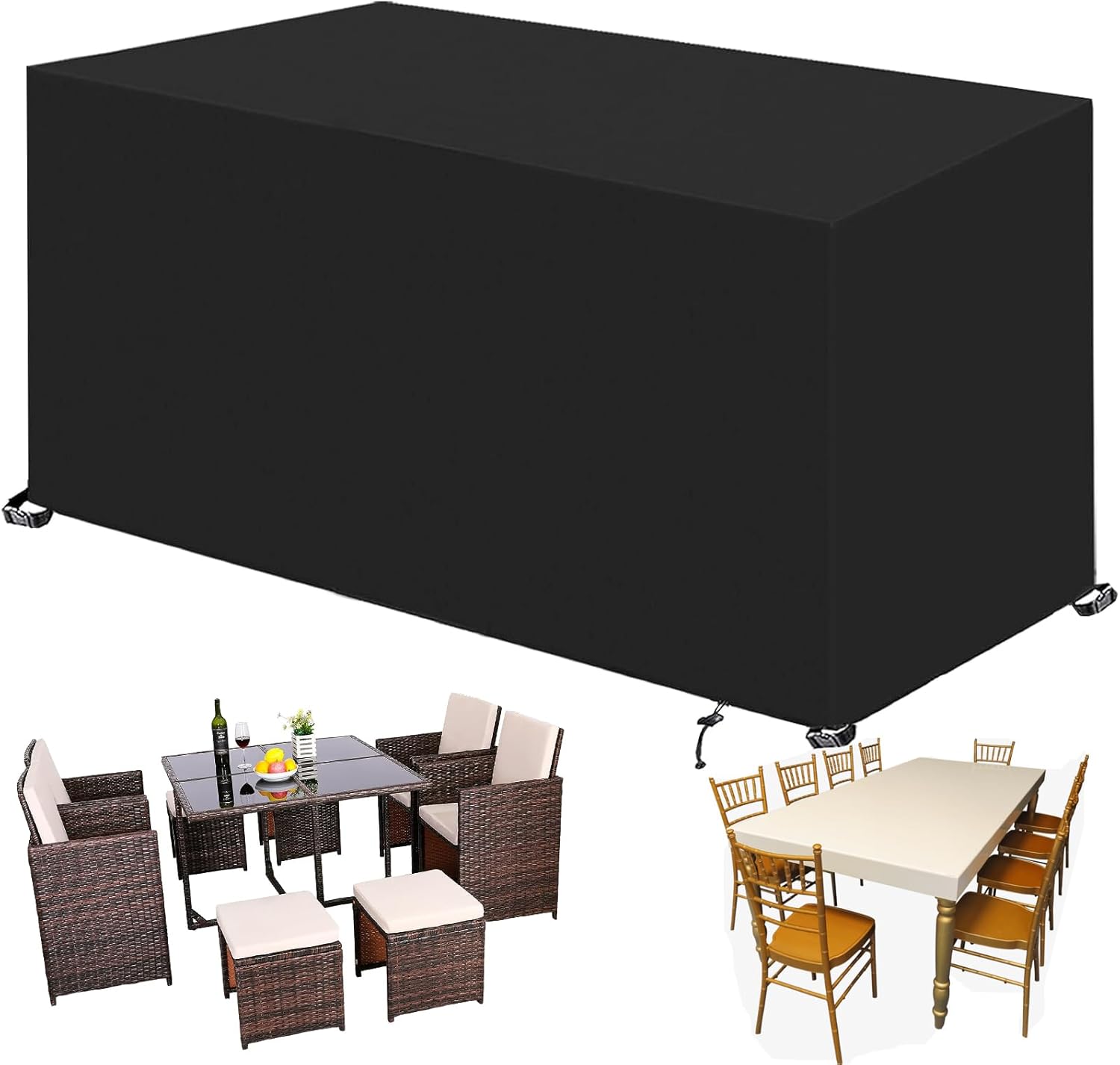 Cover for Lounge Set Cover Garden Table Cover Terrace Furniture Cover 300x200x80 - Afanaya